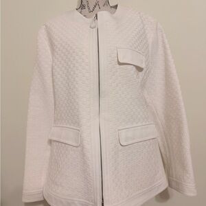 Giorgio Armani White Textured Blazer